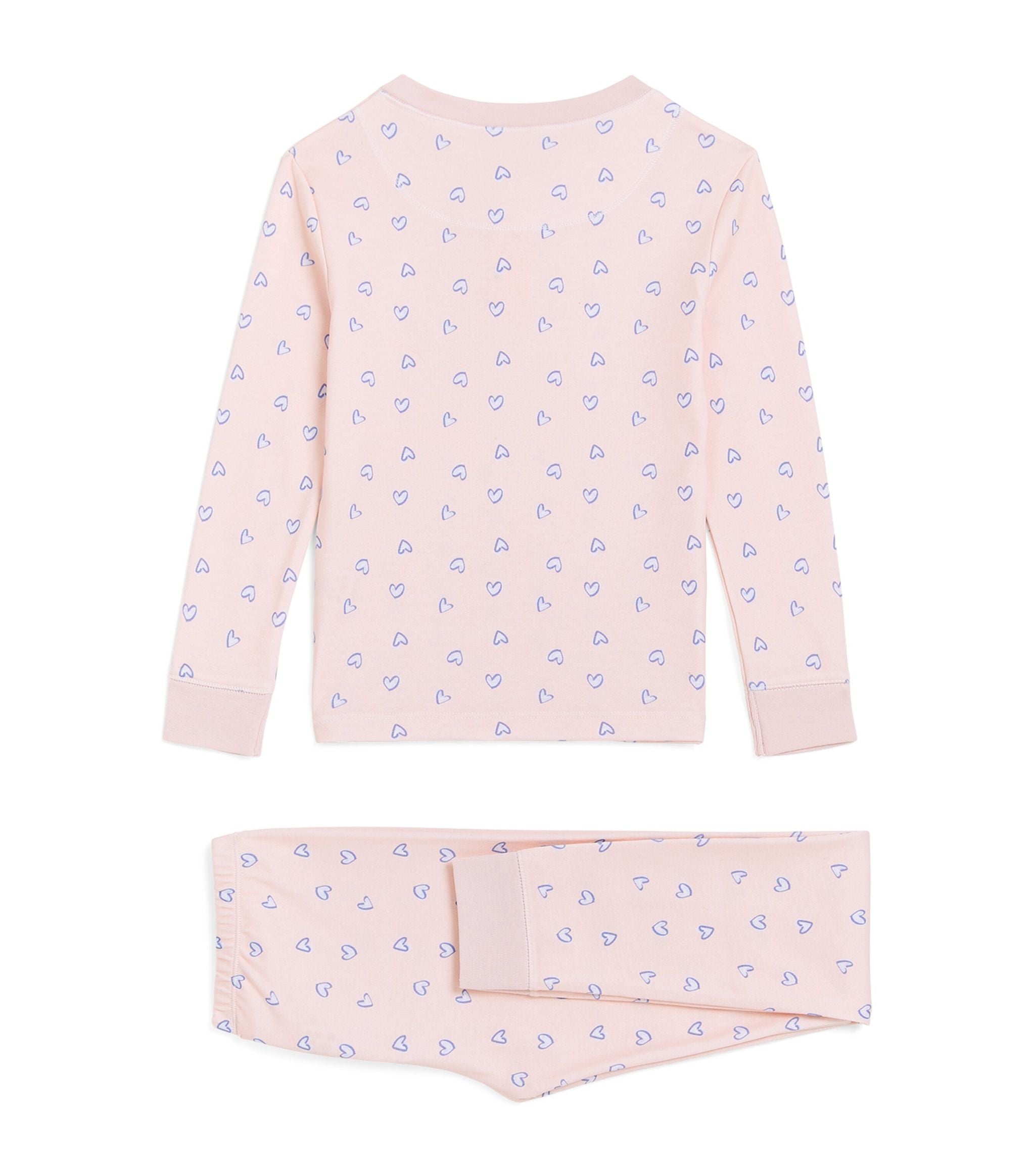 Love Heart Print Pyjama Set (2-10 Years) GOODS Harrods   