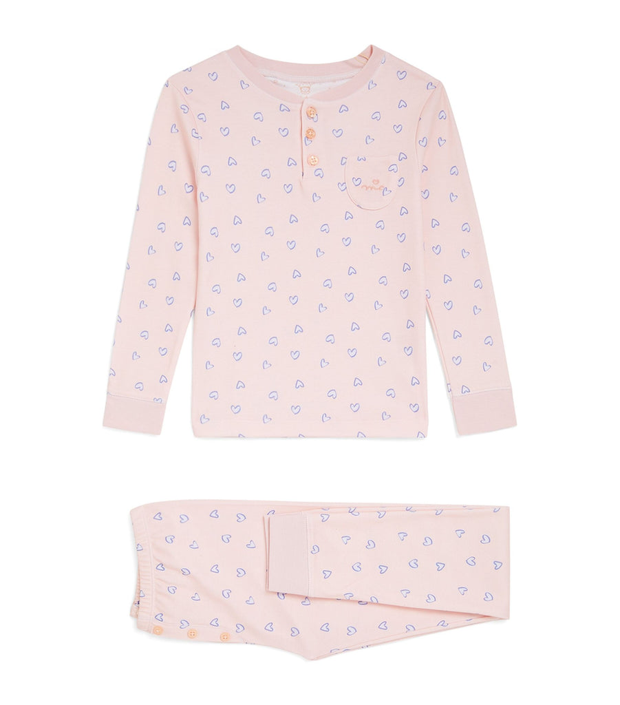 Love Heart Print Pyjama Set (2-10 Years)