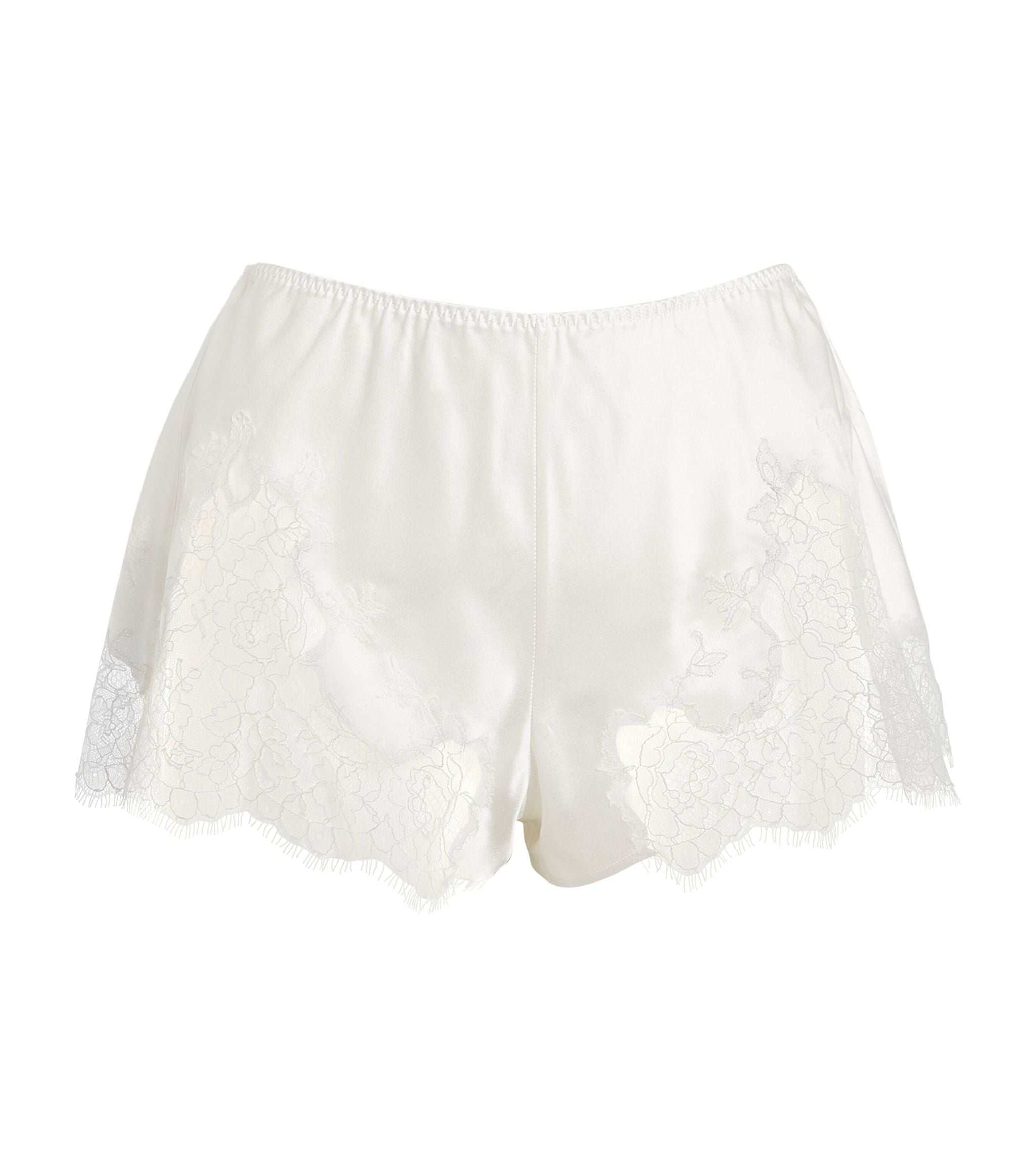 Silk Lace-Trim Baccarat Shorts GOODS Harrods   