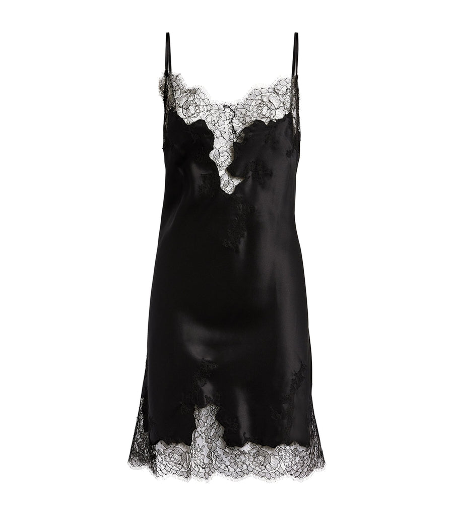 Silk Lace-Trim Chemise