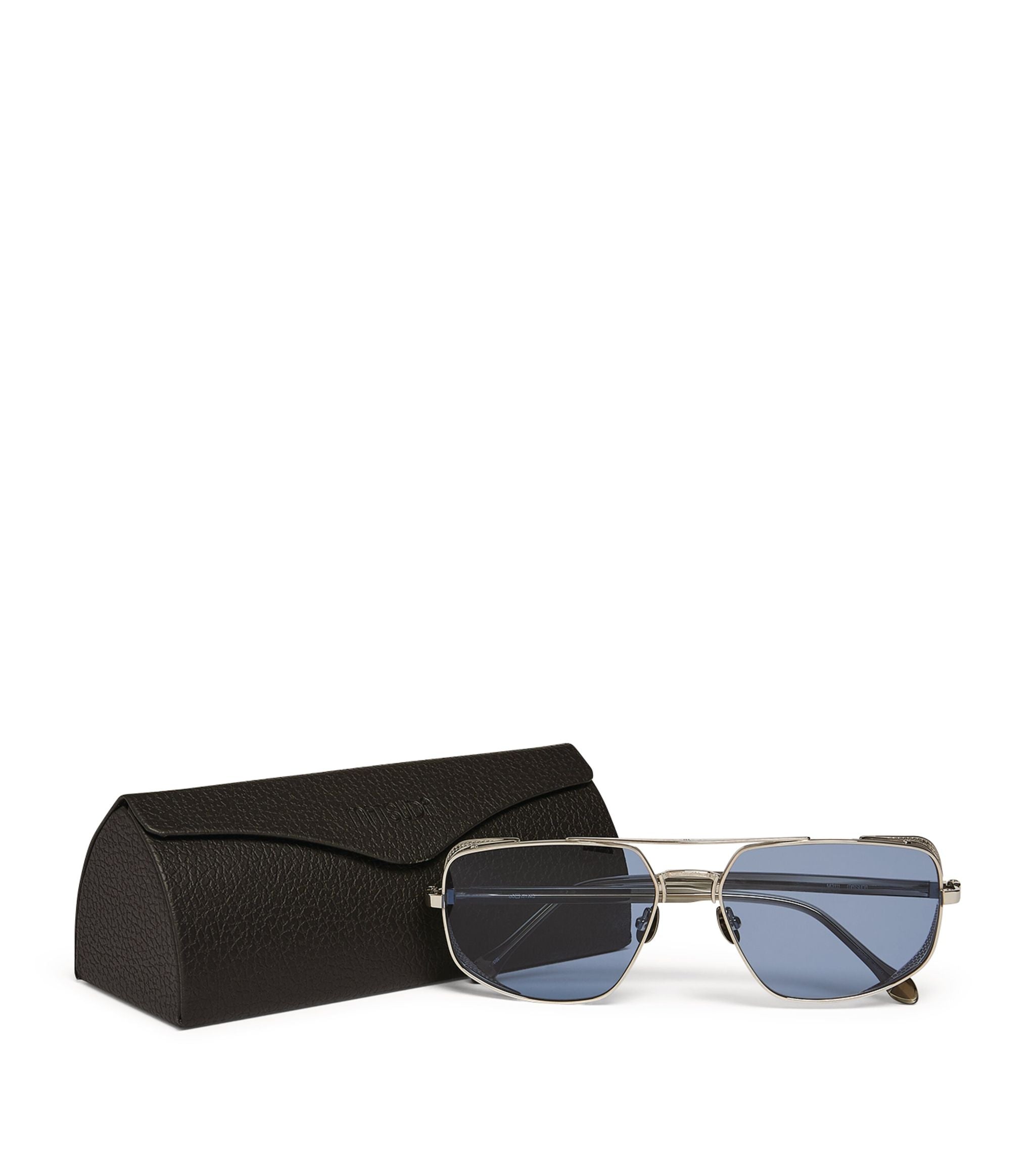 Side-Shield Aviator Sunglasses GOODS Harrods   