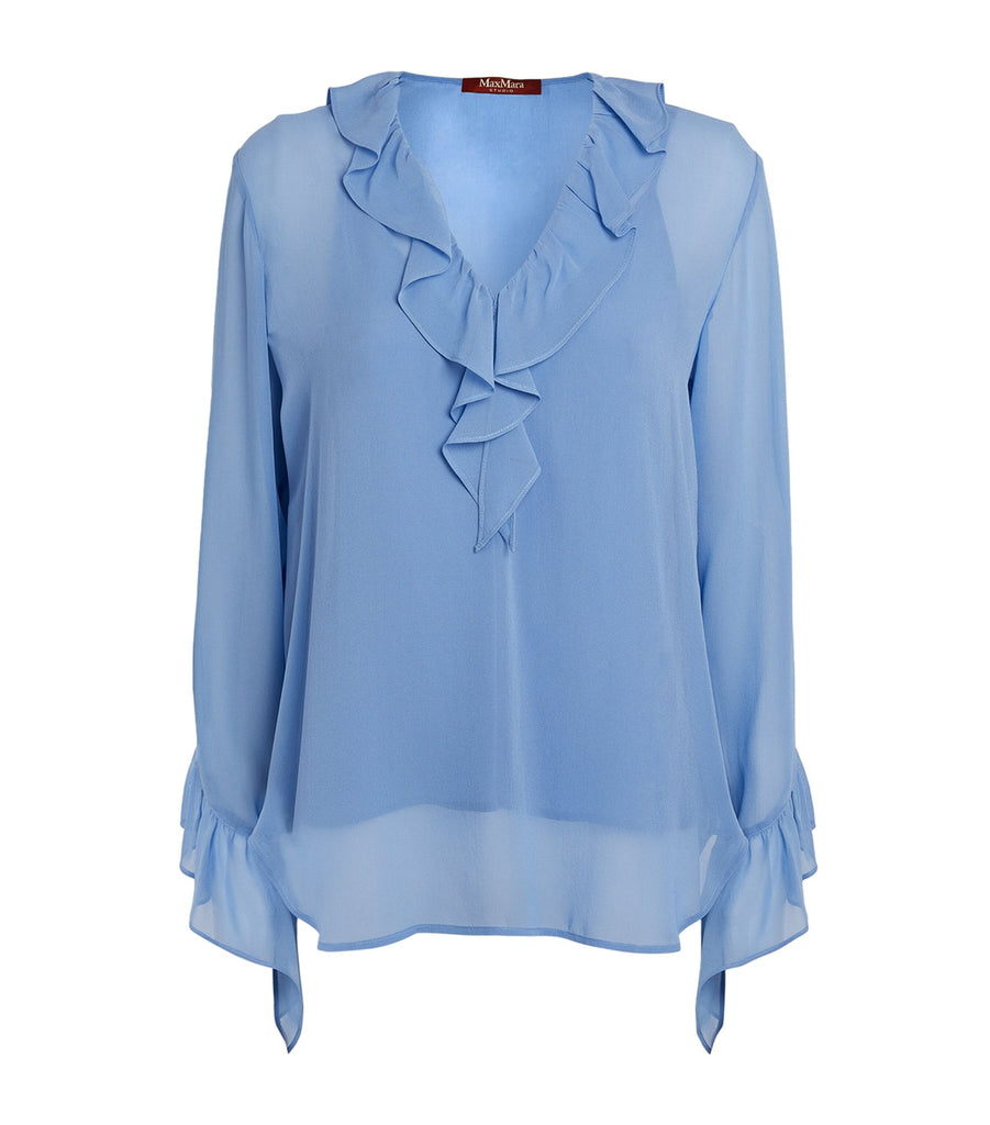 Silk Ruffled Blouse