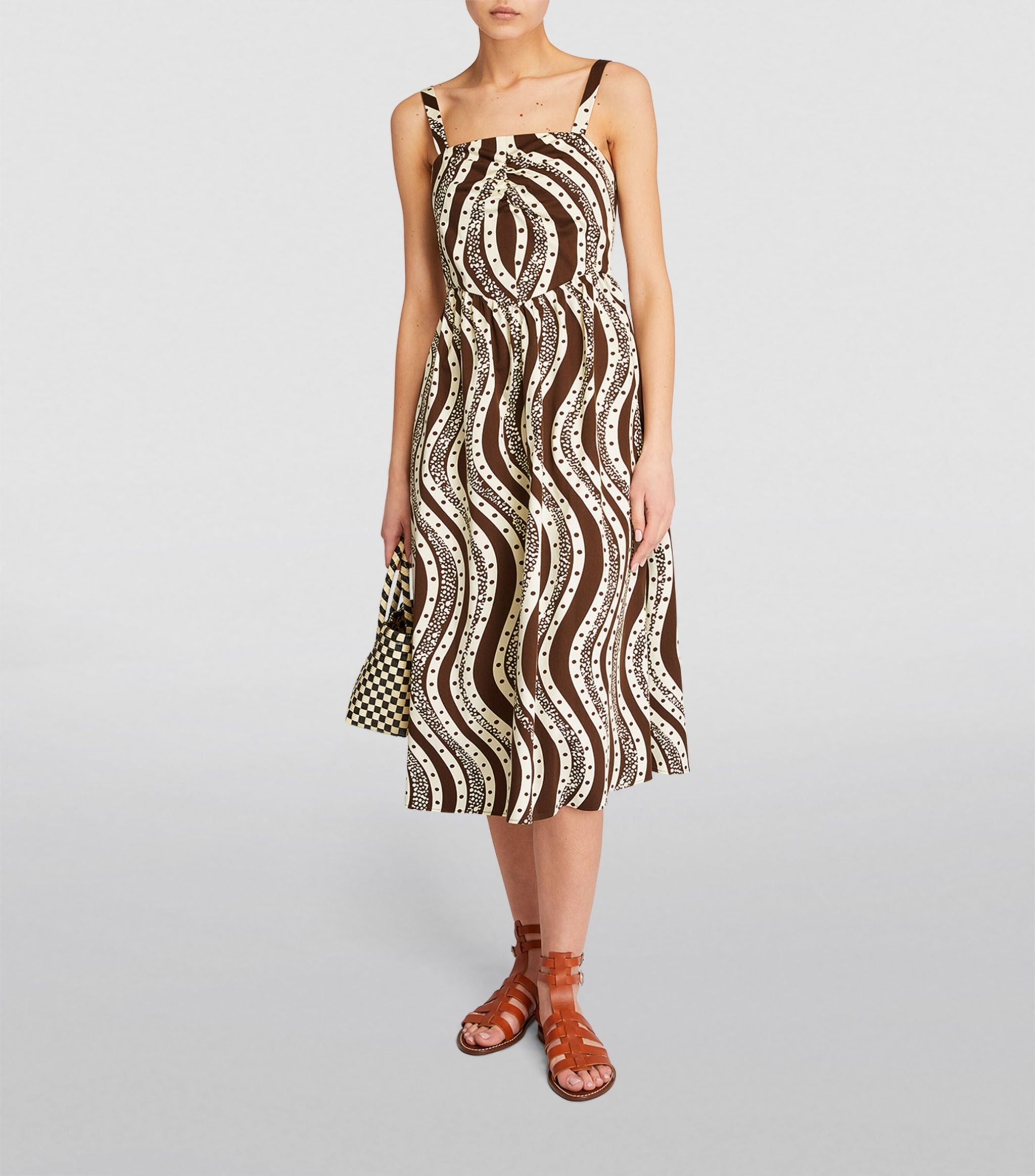 x Duro Olowu Printed Tonka Midi Dress GOODS Harrods   