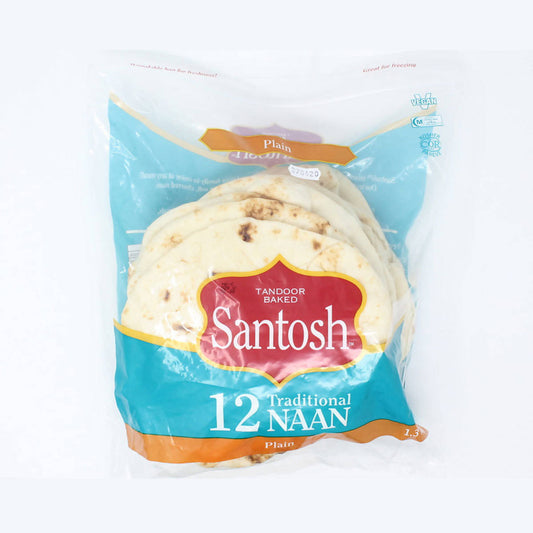 Santosh Tandoor Baked Traditional Naan Bread, 12 Pack, 1.3kg GOODS Costco UK   