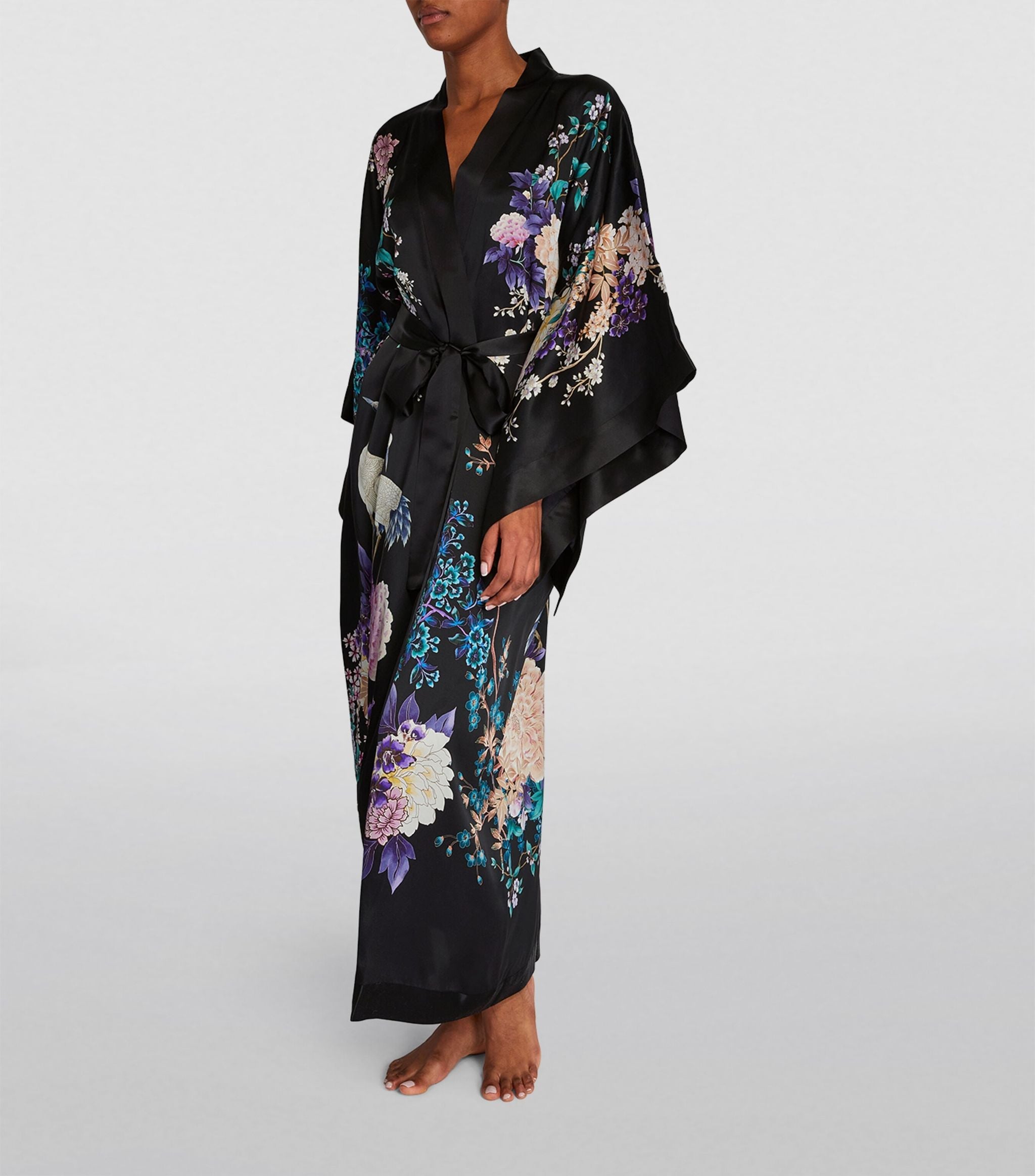 Silk Floral Long Kimono GOODS Harrods   