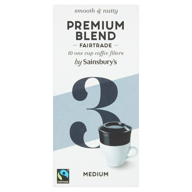 Sainsbury's Fairtrade Premium Blend One Cup Coffee Filters x10 75g