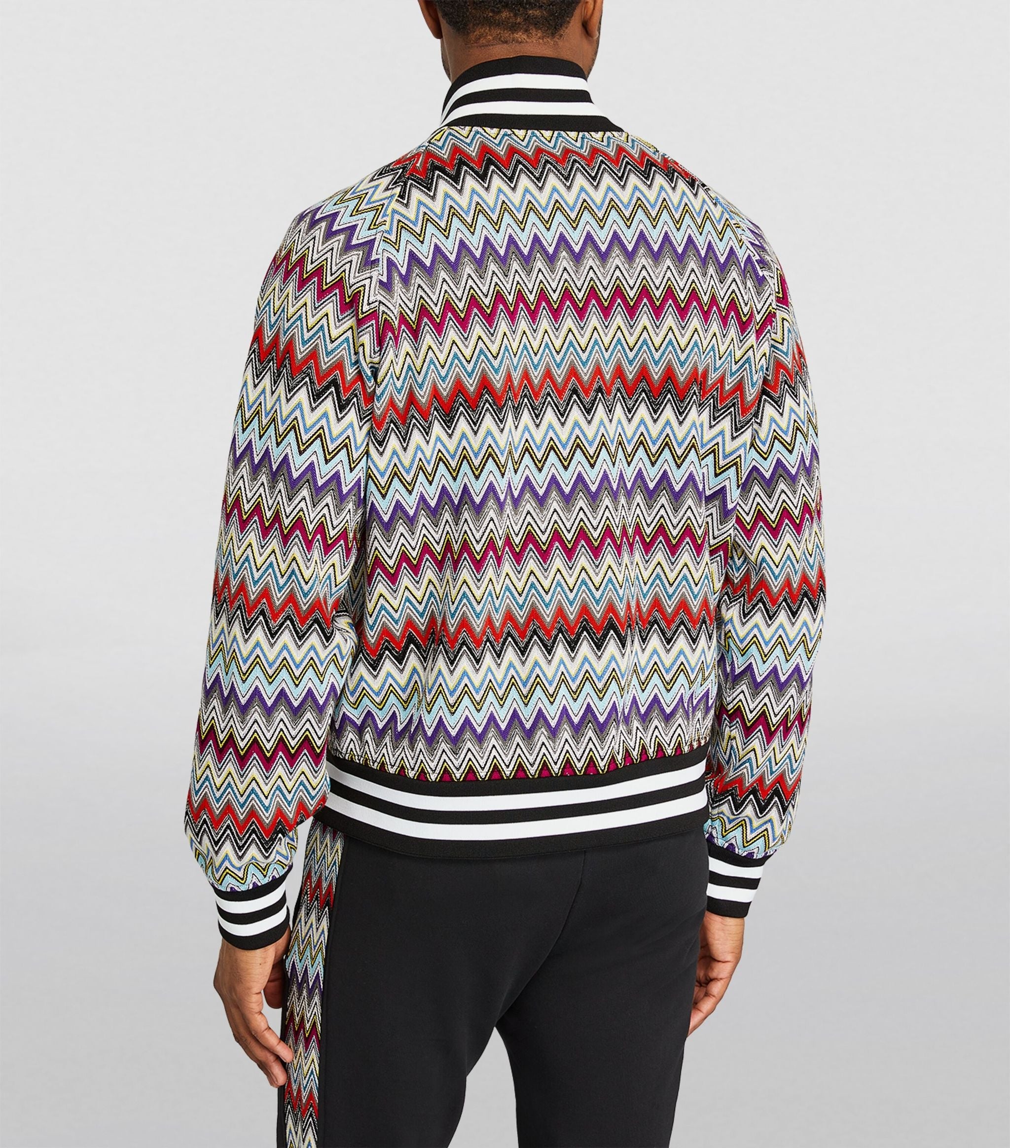 Cotton Zigzag Bomber Jacket Miscellaneous Harrods   