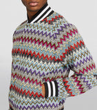 Cotton Zigzag Bomber Jacket Miscellaneous Harrods   