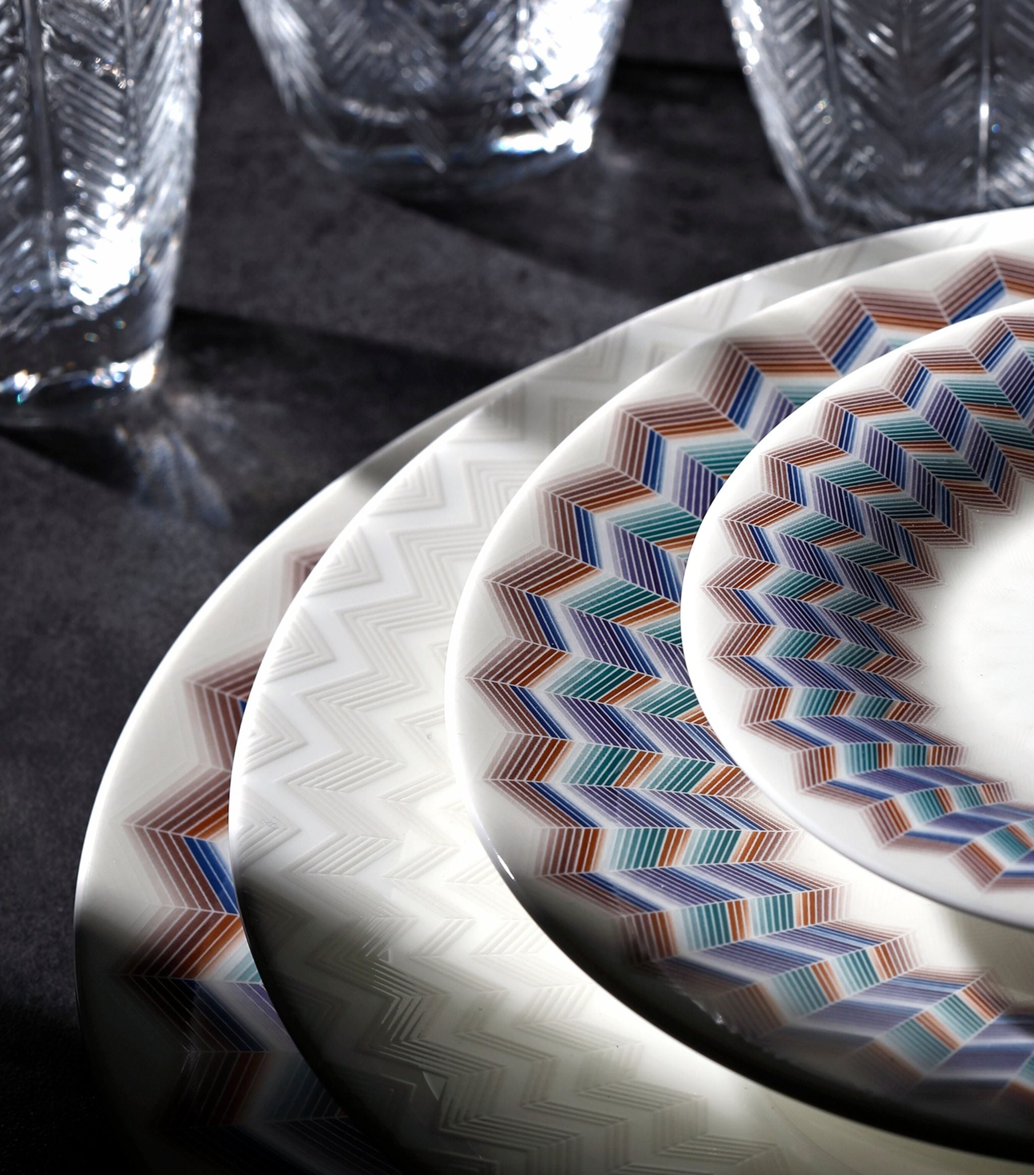 Zigzag Jarris 148 Dessert Plate (21.5cm) GOODS Harrods   