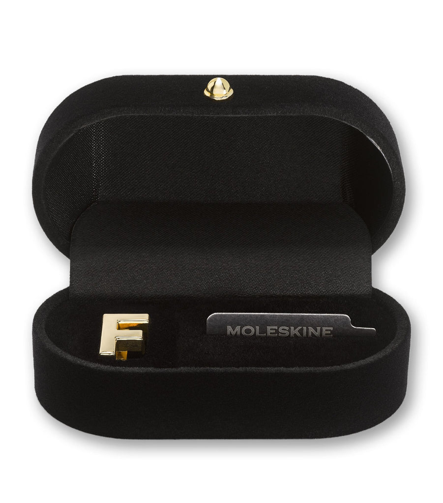 Gold-Plated F Notebook Charm