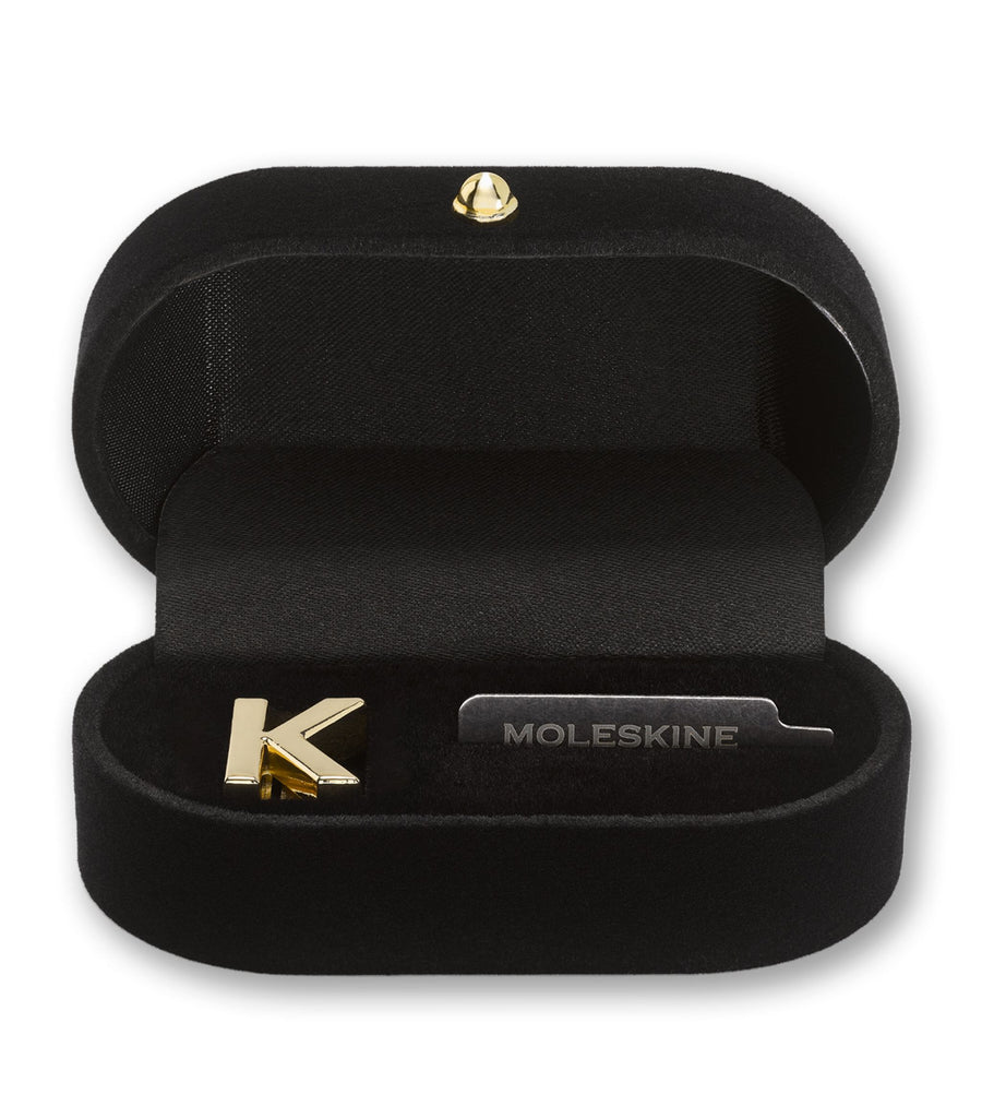 Gold-Plated K Notebook Charm