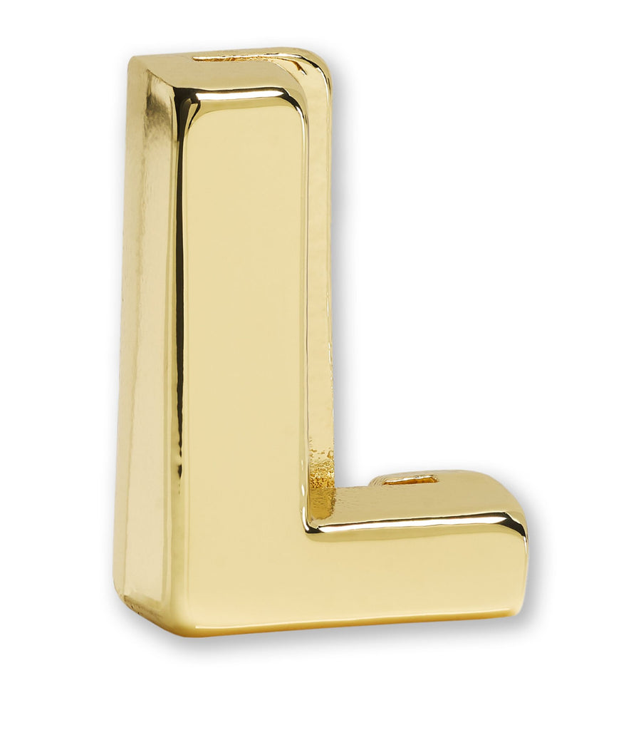 Gold-Plated L Notebook Charm