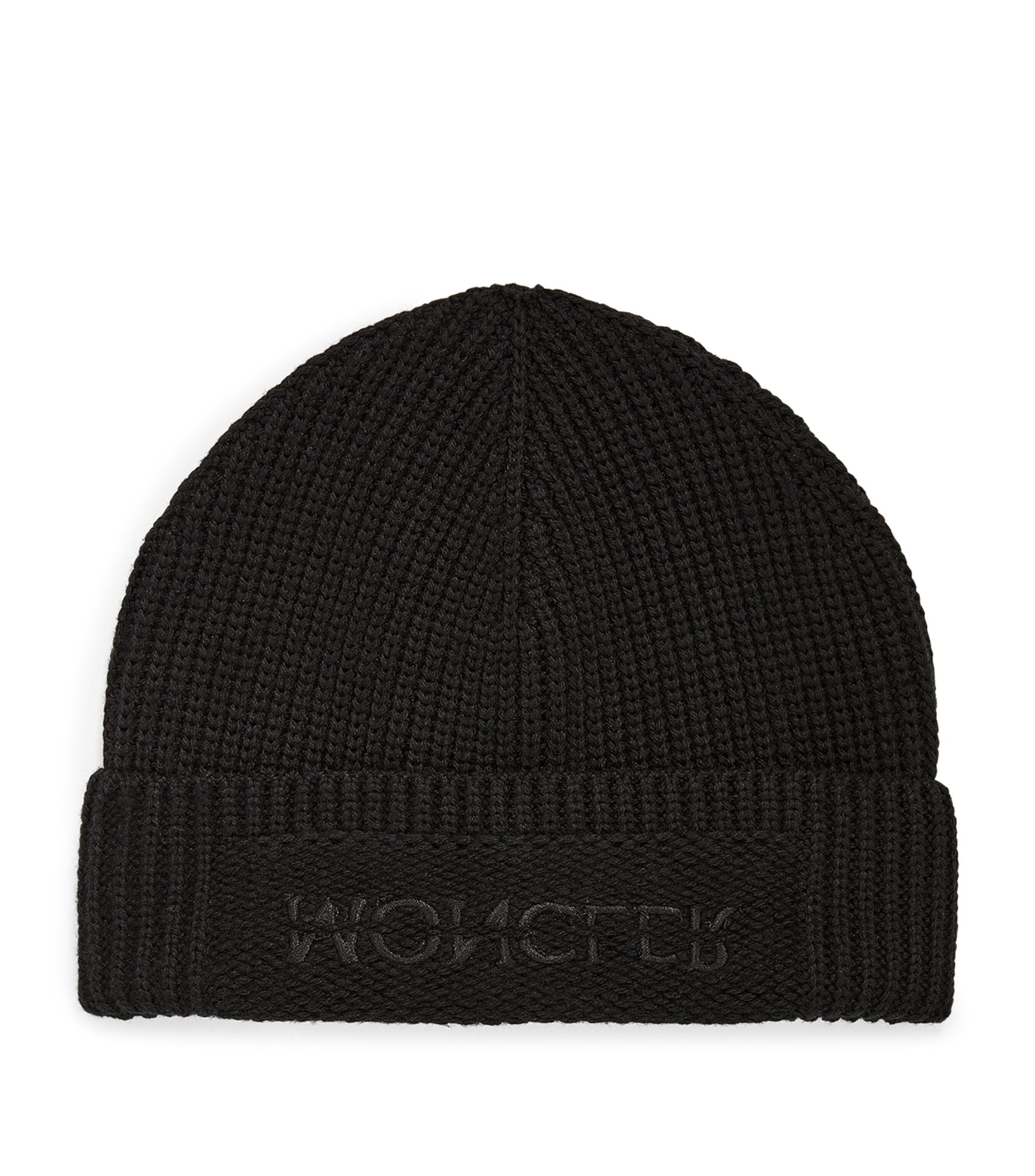 Wool Ribbed Logo Beanie GOODS Harrods   