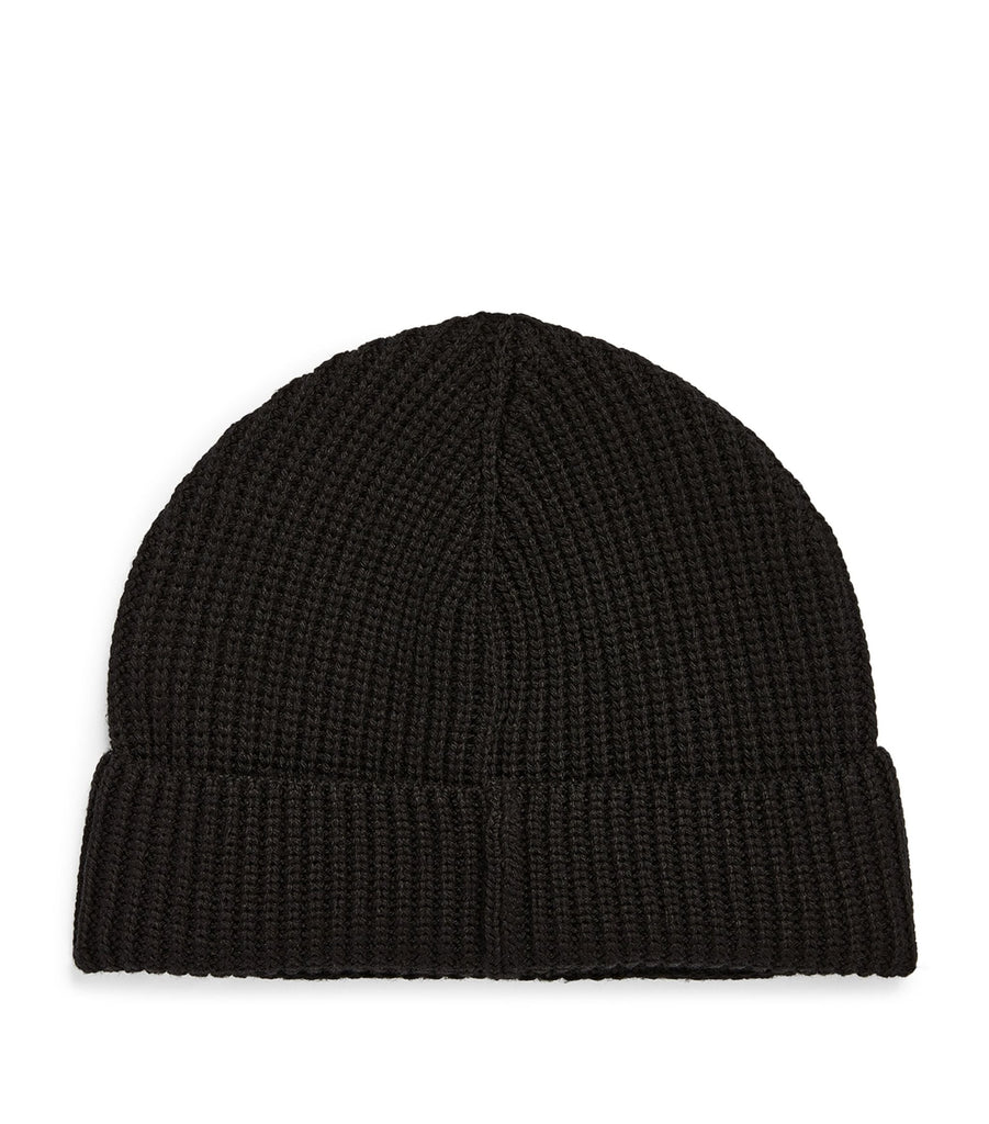 Wool Ribbed Logo Beanie