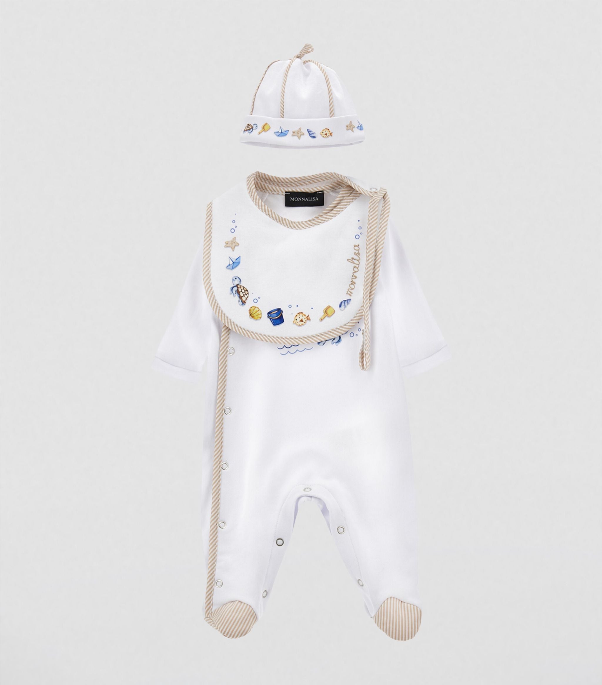 All-In-One, Hat and Bib Set (1-9 Months) GOODS Harrods   