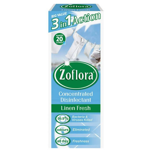 Zoflora 3 in1 Action Concentrated Disinfectant Linen Fresh 500ml