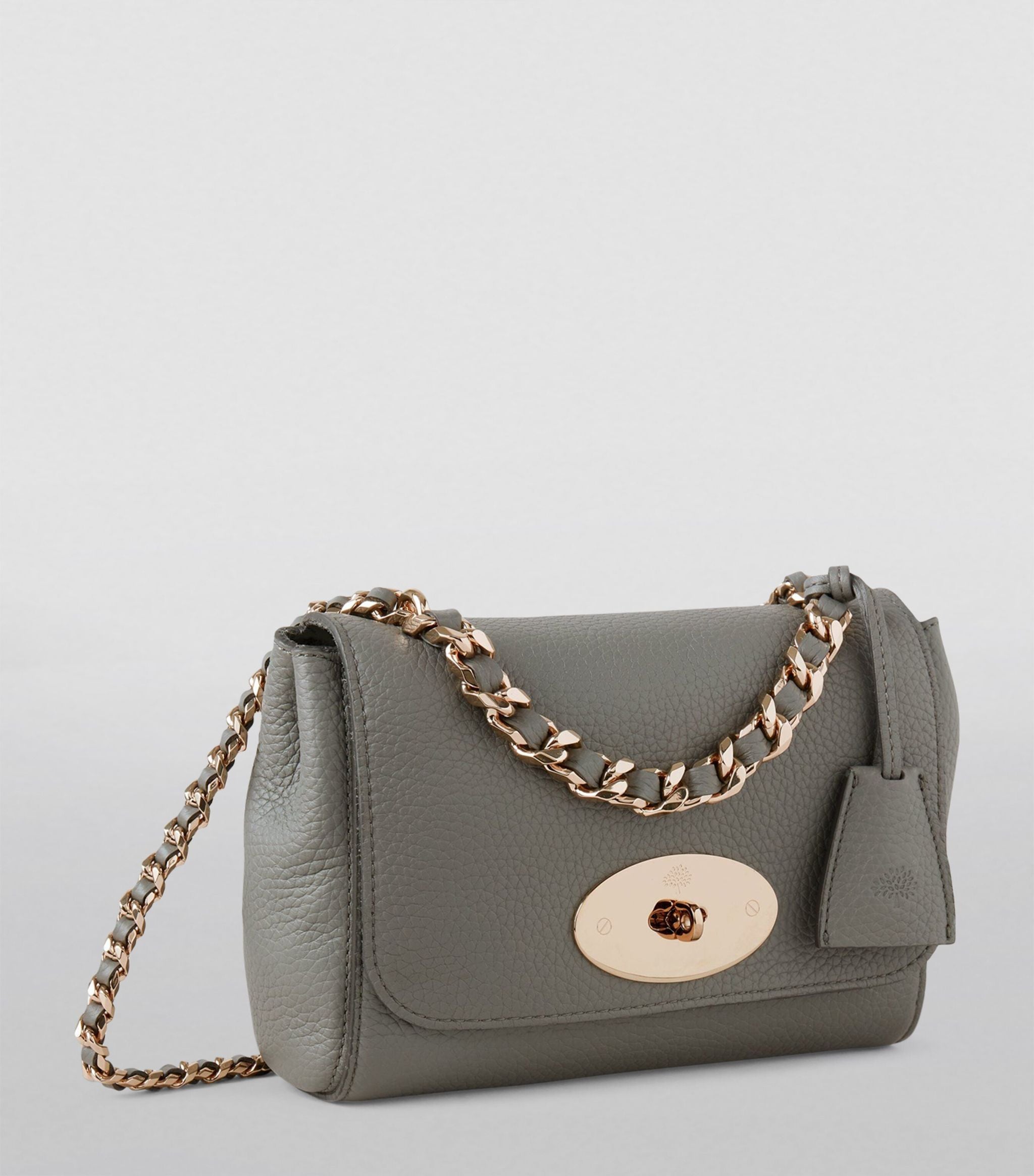 Grained Leather Lily Top-Handle Bag GOODS Harrods   