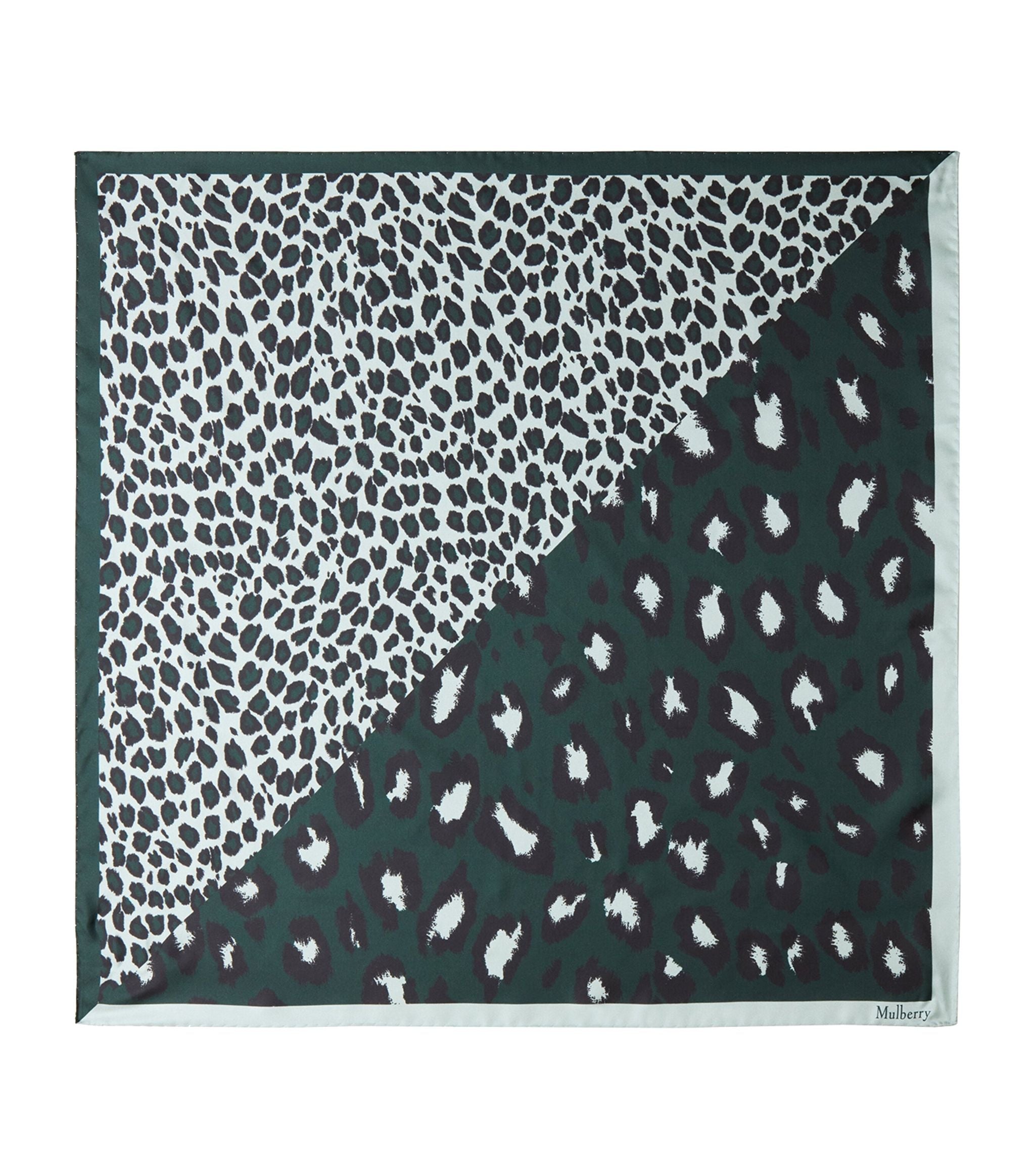 Silk Leopard Print Square Scarf GOODS Harrods   