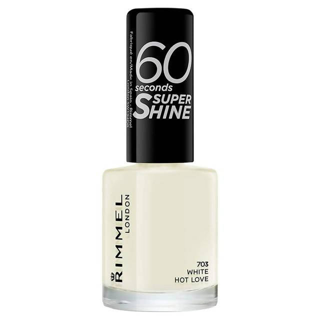 Rimmel London 60 Seconds Super Shine 708 White Hot Love Nail Polish 8ml