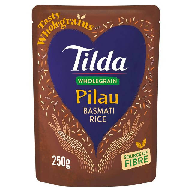 Tilda Microwave Steamed Basmati Wholegrain Pilau Rice 250g Microwave rice Sainsburys   