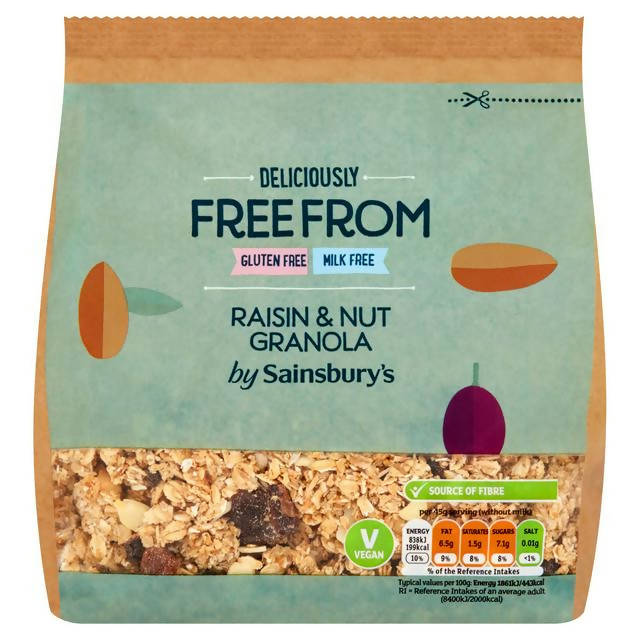 Sainsbury's Free From Raisin & Nut Granola 500g