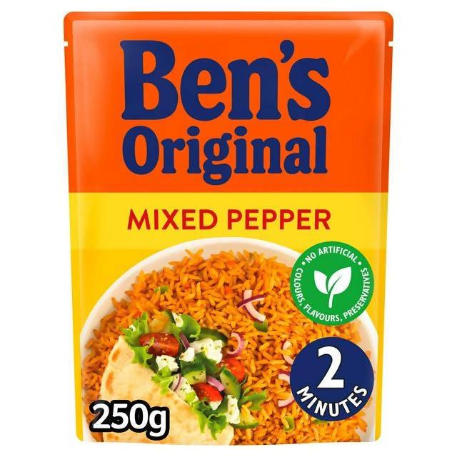 Bens Original Mixed Pepper Microwave Rice 250g Price Lock Sainsburys   