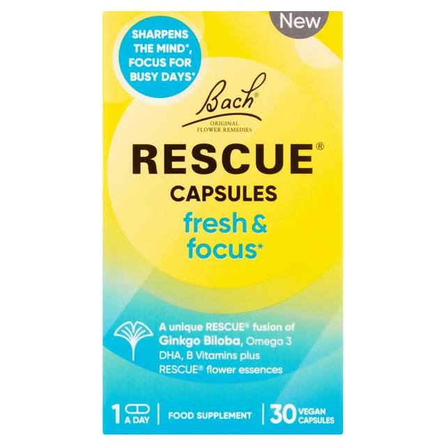 Bach Rescue Fresh & Focus Vegan Capsules x30 Vitamins Minerals & Supplements Sainsburys   