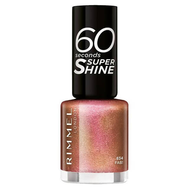 Rimmel 60 Seconds Glitter Nail Polish Gold 8ml All Sainsburys   