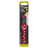 Petface Walk Me Cherry/White Dots Dog Collar Small Dog accessories Sainsburys   