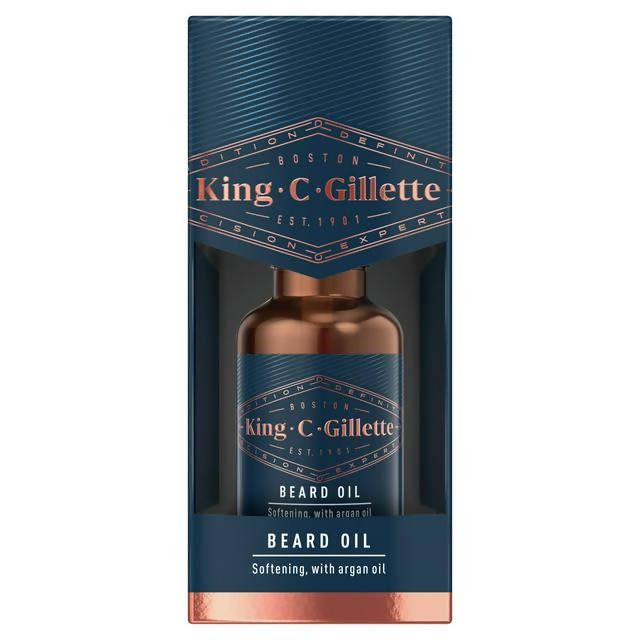 King C Gillette Men’s Beard Oil, 30 ml skincare Sainsburys   