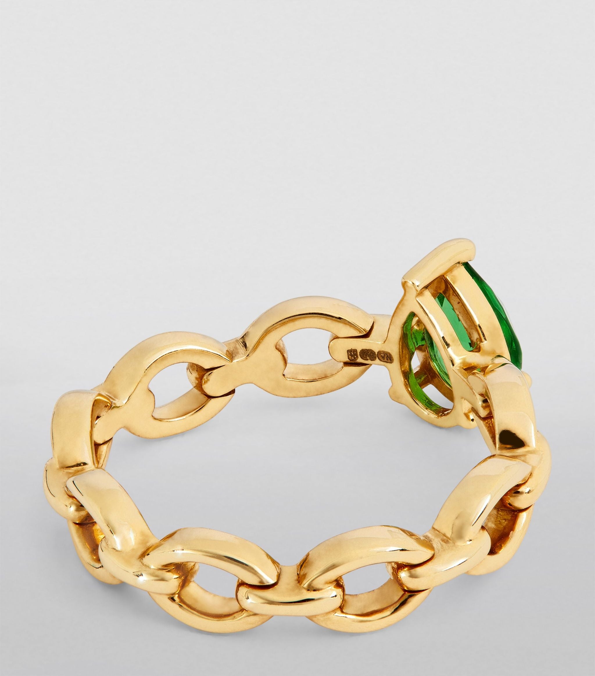 Yellow Gold and Emerald Catena Ring GOODS Harrods   