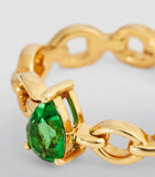 Yellow Gold and Emerald Catena Ring GOODS Harrods   