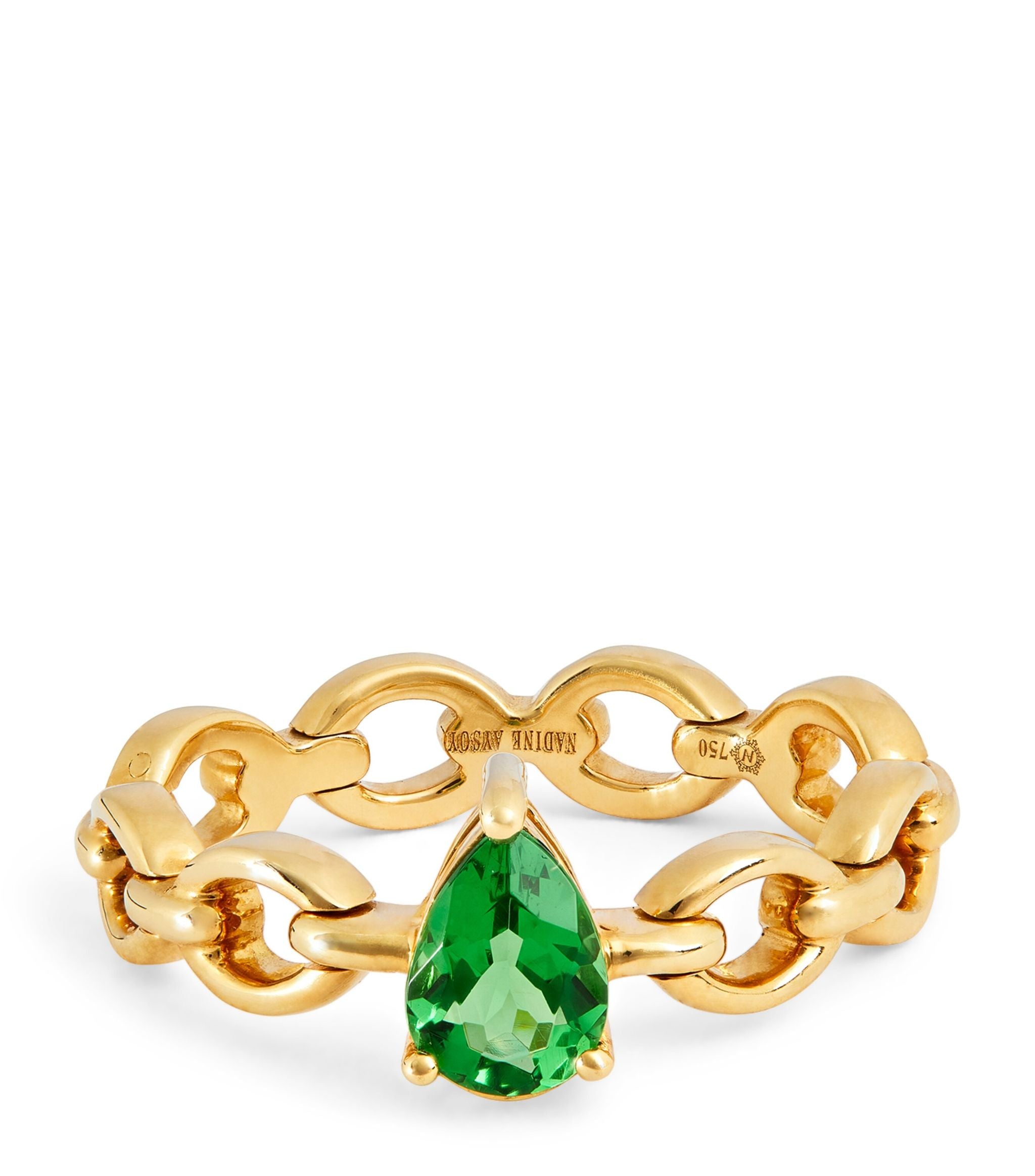 Yellow Gold and Emerald Catena Ring GOODS Harrods   