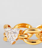 Yellow Gold and Heart-Shaped Diamond Catena Ring GOODS Harrods   