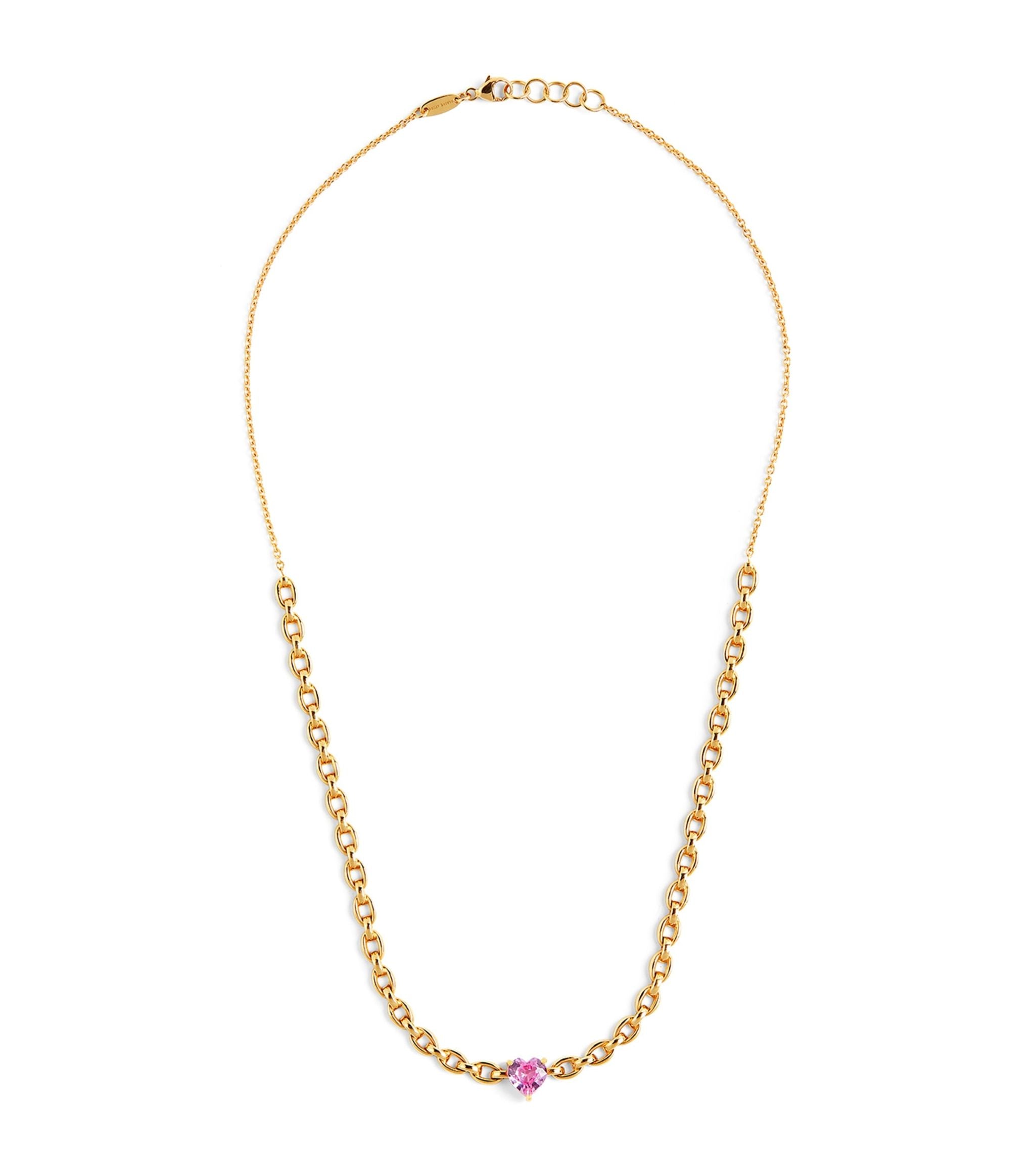 Yellow Gold and Pink Sapphire Catena Necklace GOODS Harrods   