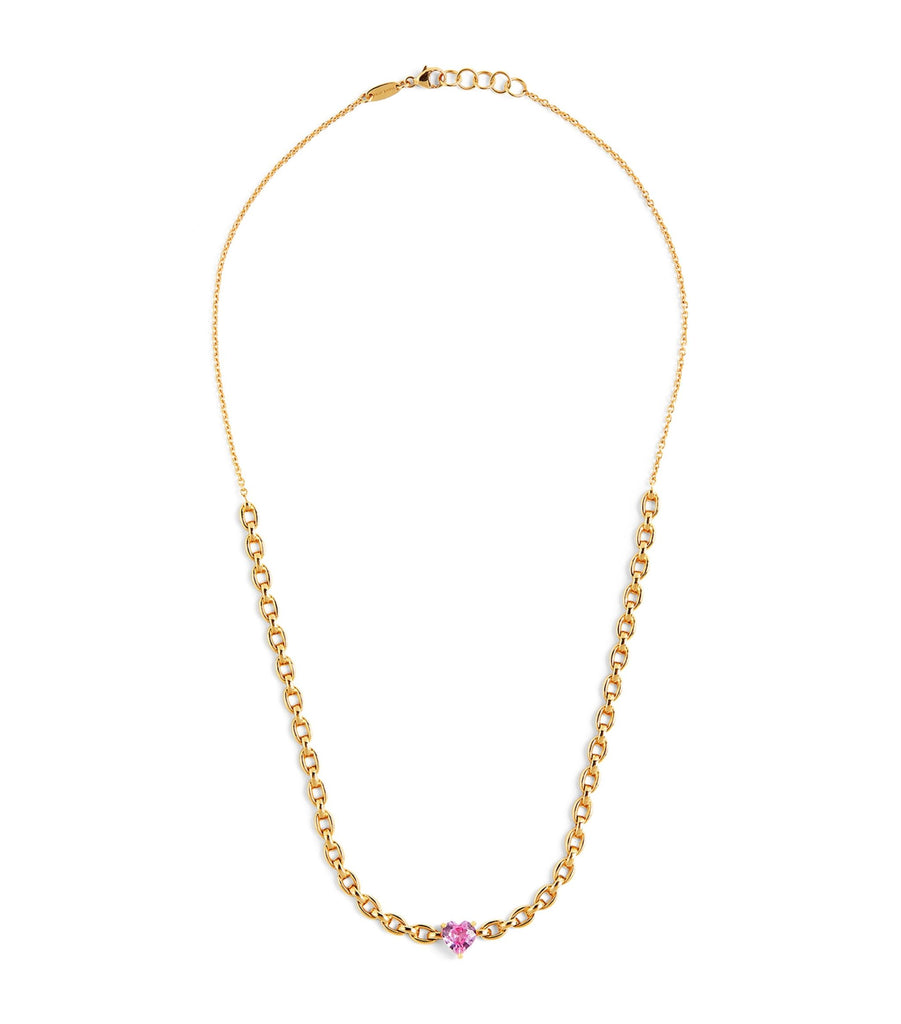 Yellow Gold and Pink Sapphire Catena Necklace