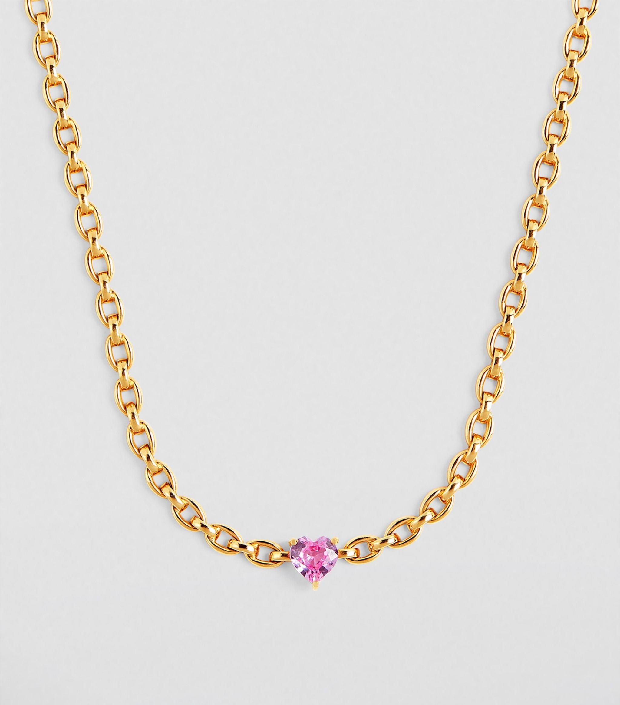 Yellow Gold and Pink Sapphire Catena Necklace GOODS Harrods   