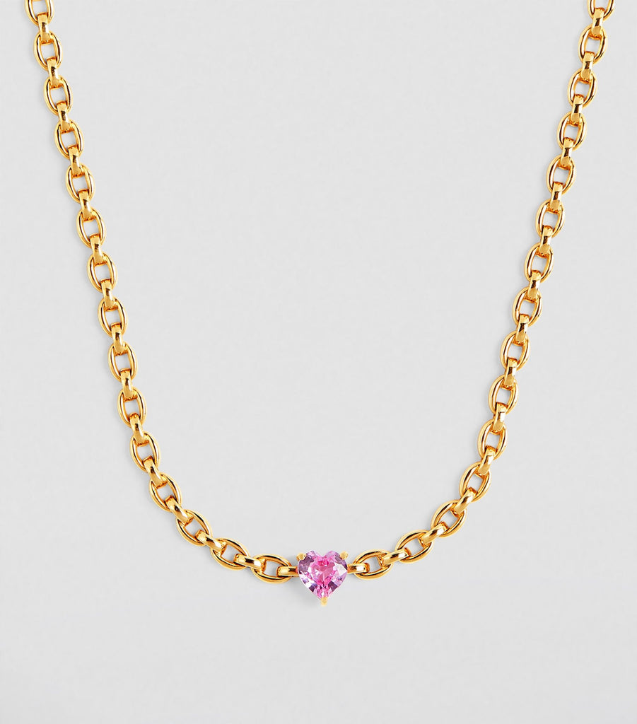 Yellow Gold and Pink Sapphire Catena Necklace