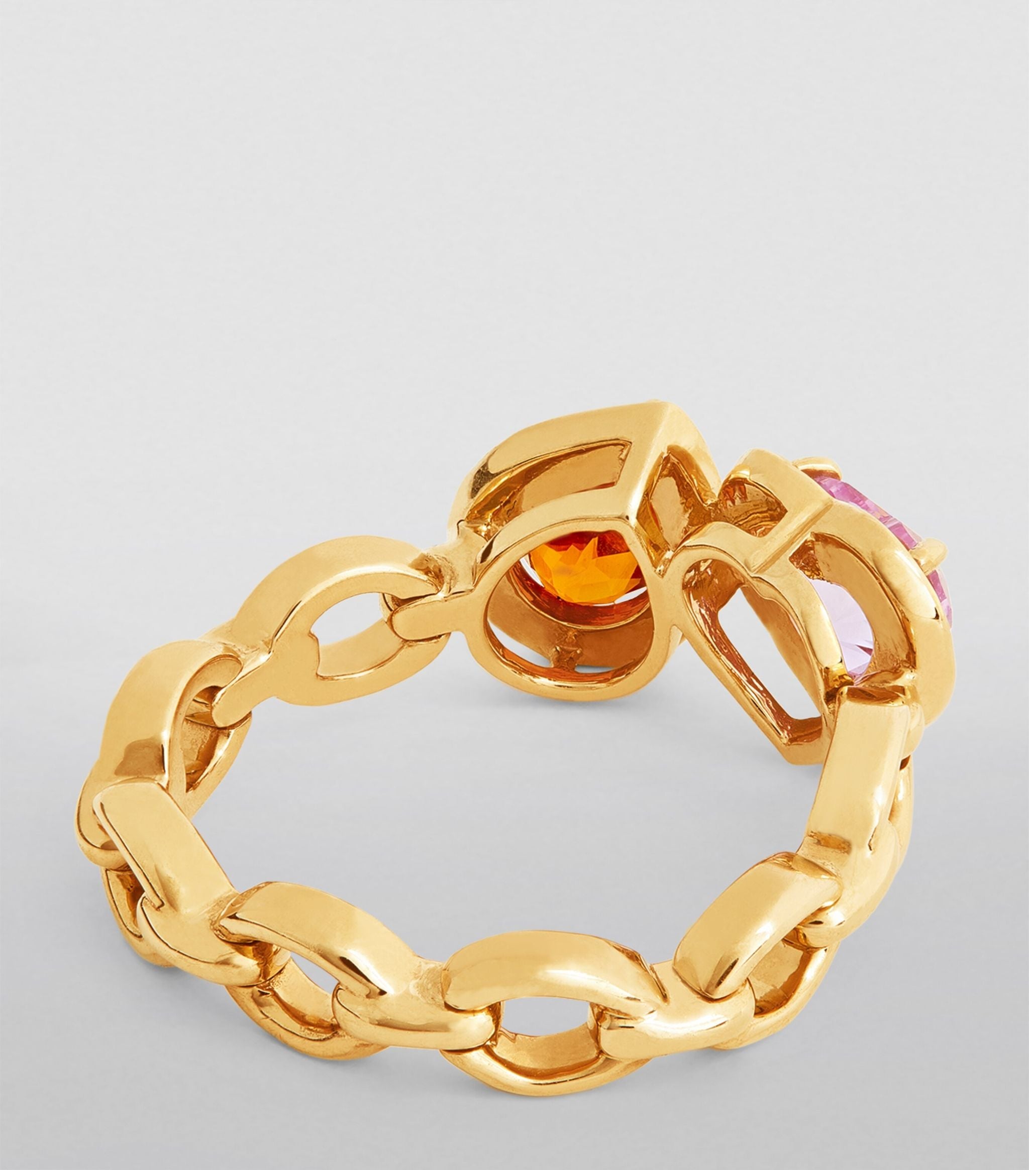 Yellow Gold and Sapphire Catena Ring GOODS Harrods   