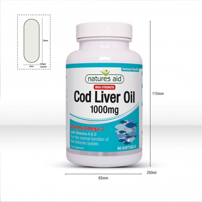 Natures Aid Cod Liver Oil 1000mg GOODS McGrocer Direct   