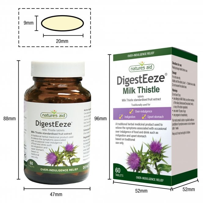 Natures Aid DigestEeze(Milk Thistle) Vegan McGrocer Direct   