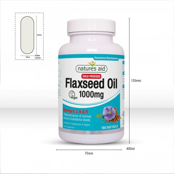 Natures Aid Flaxseed Oil 1000mg GOODS McGrocer Direct   