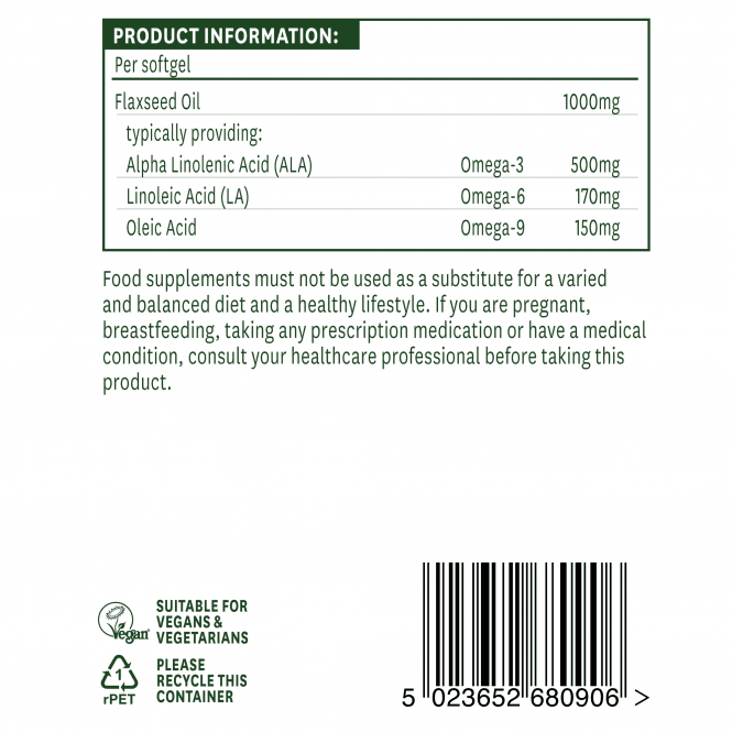 Natures Aid Flaxseed Oil 1000mg GOODS McGrocer Direct   