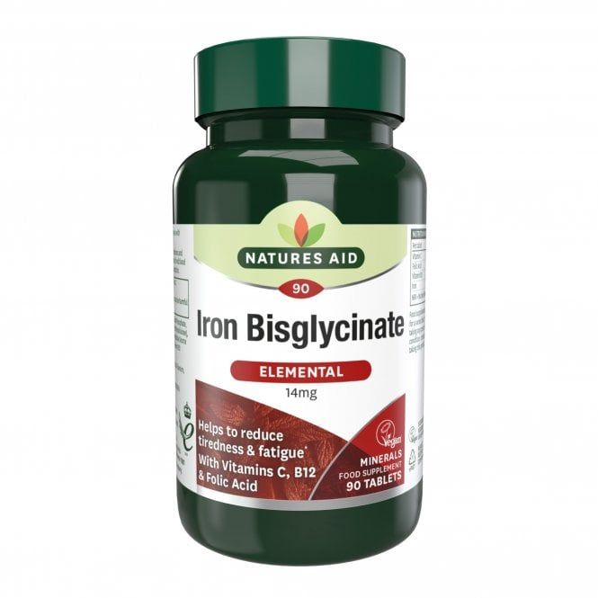 Natures Aid Iron Bisglycinate Vegan McGrocer Direct   