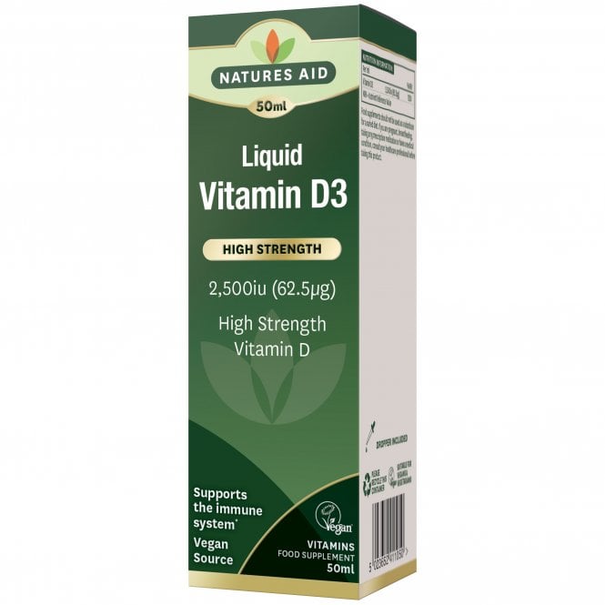 Natures Aid Vitamin D3 Liquid 2500iu (Vegan) Vegan McGrocer Direct Default Title  