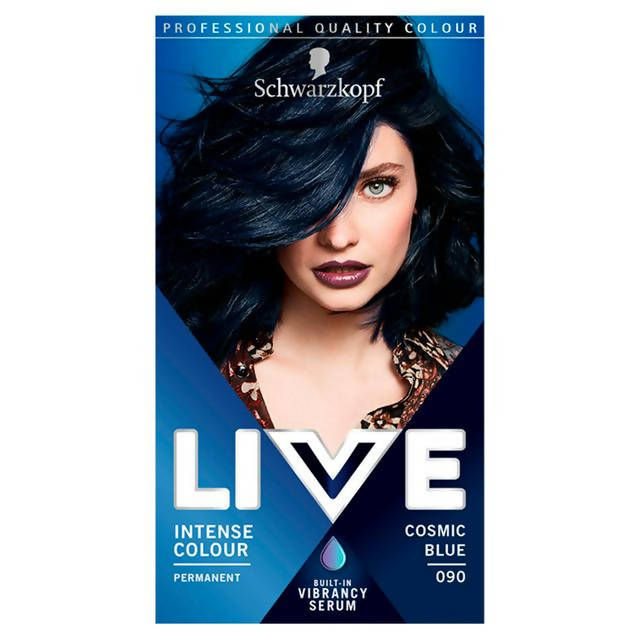 Schwarzkopf Live Intense Colour Permanent Hair Dye Cosmic Blue 090 - McGrocer
