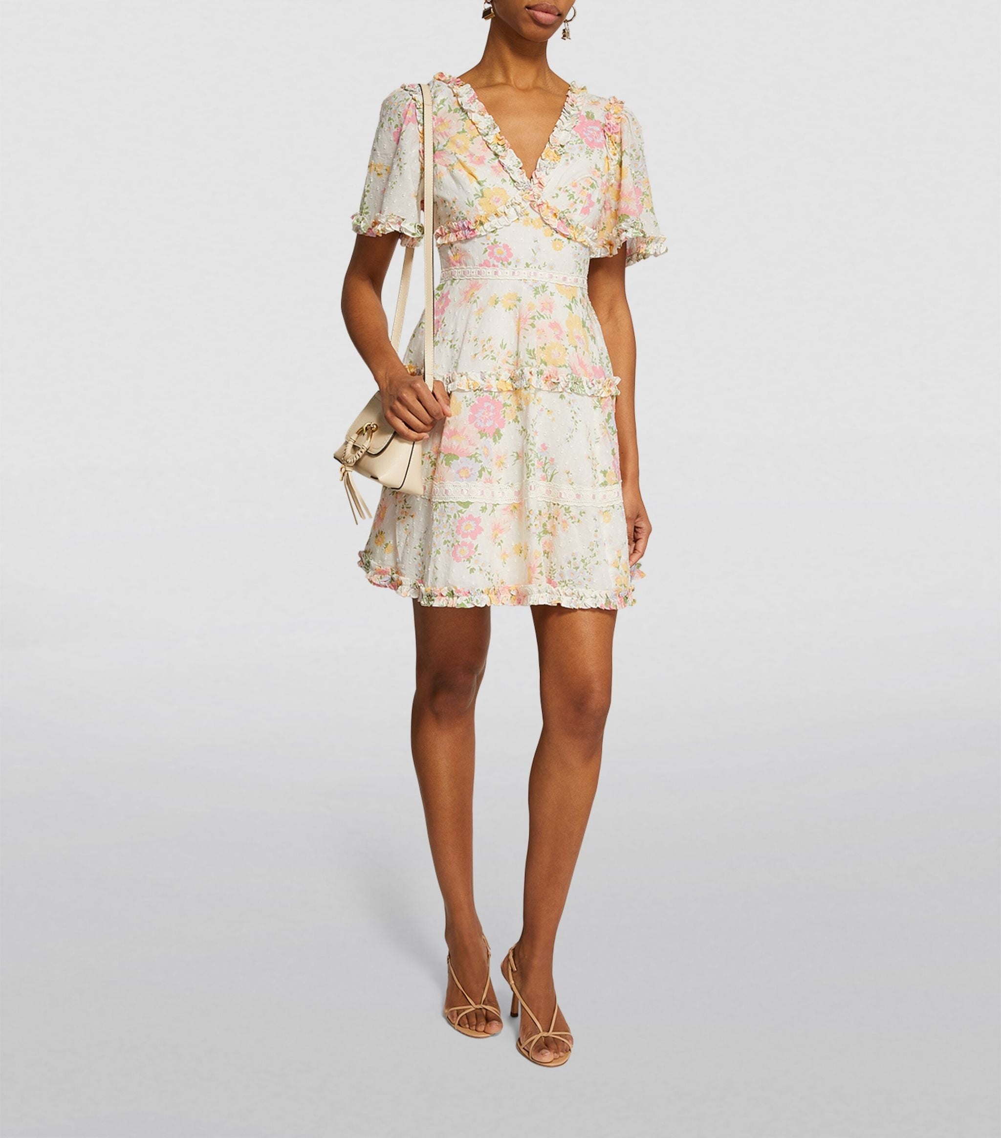 Tiered Floral Mini Dress GOODS Harrods   