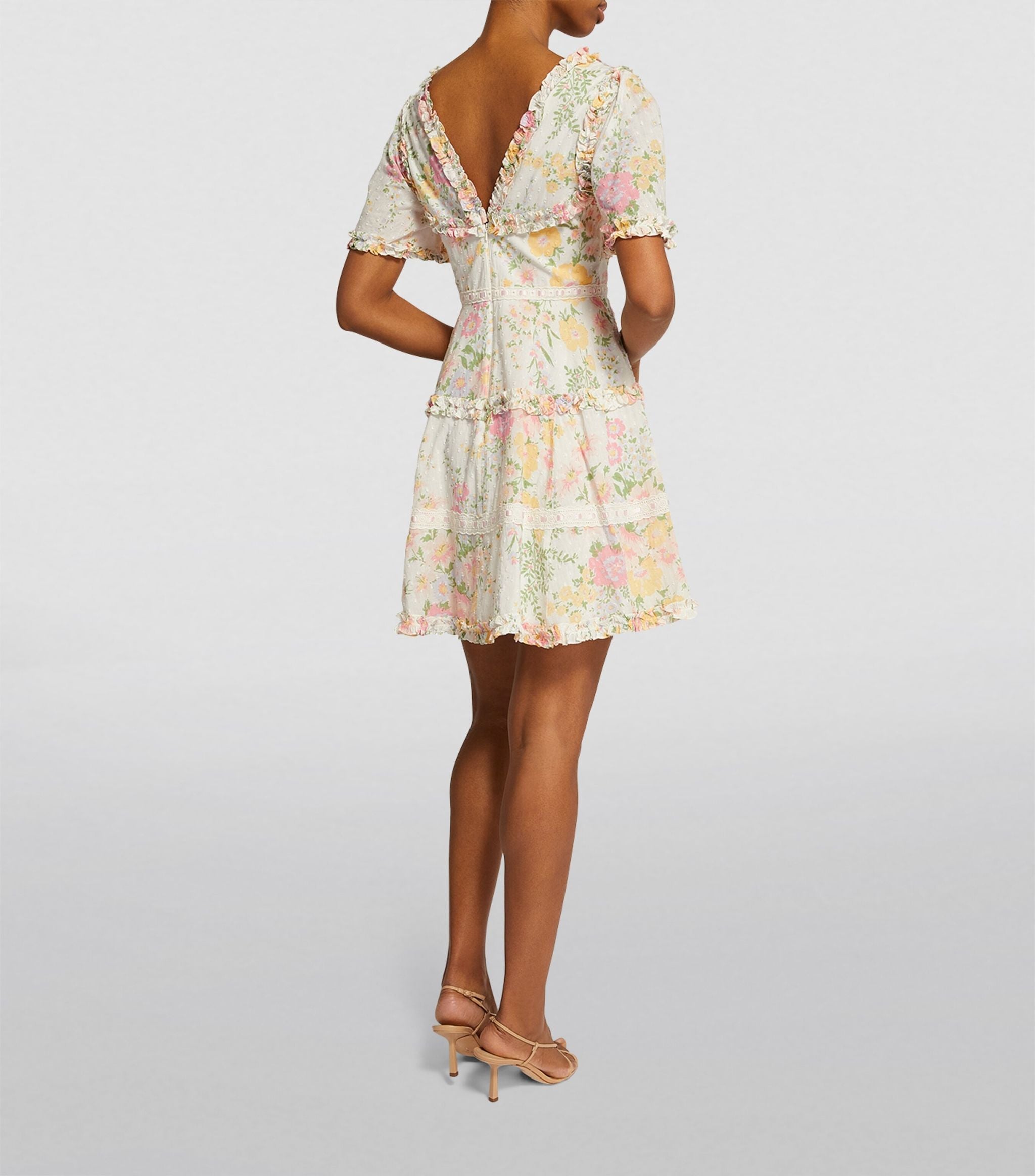 Tiered Floral Mini Dress GOODS Harrods   