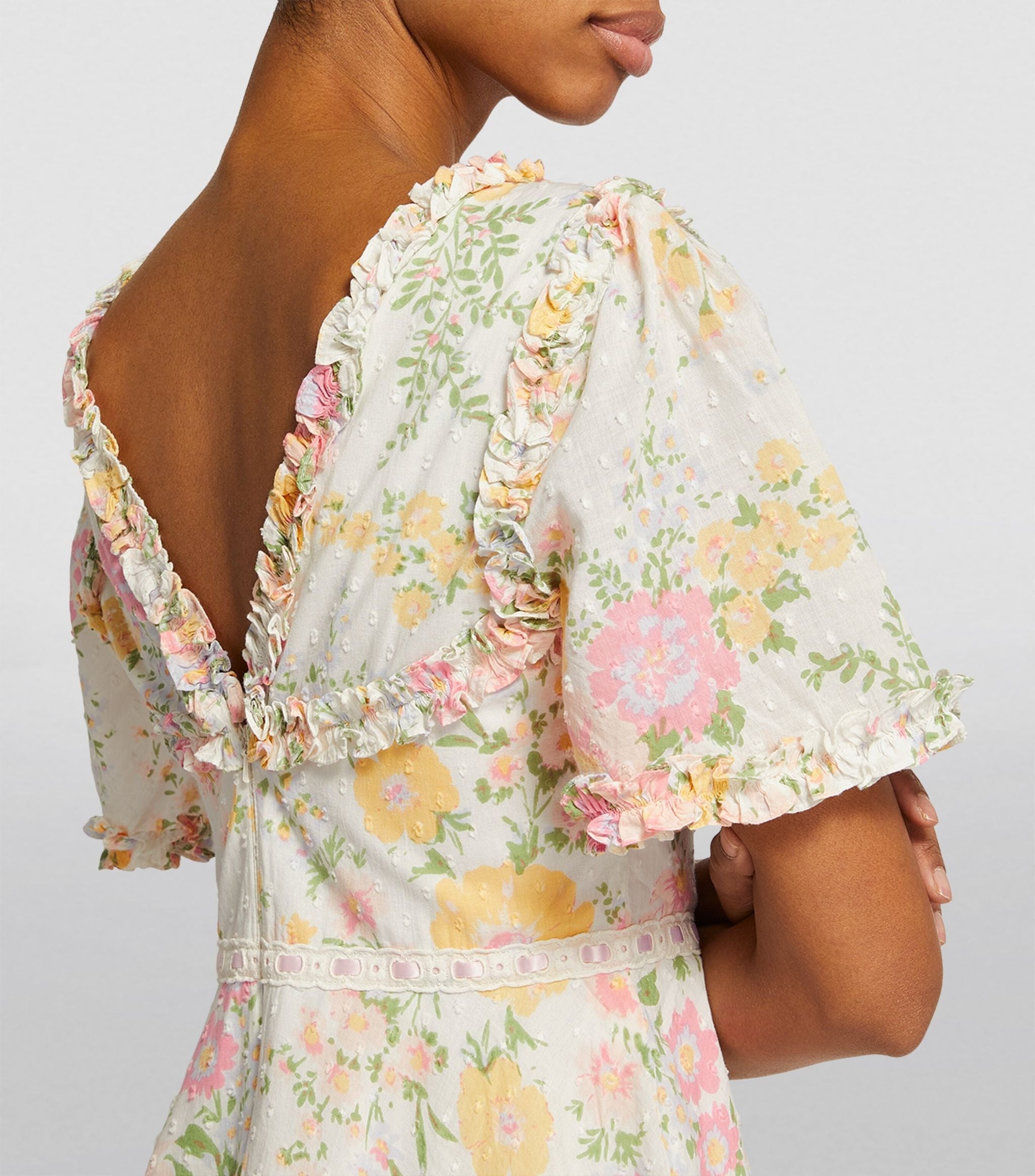 Tiered Floral Mini Dress GOODS Harrods   