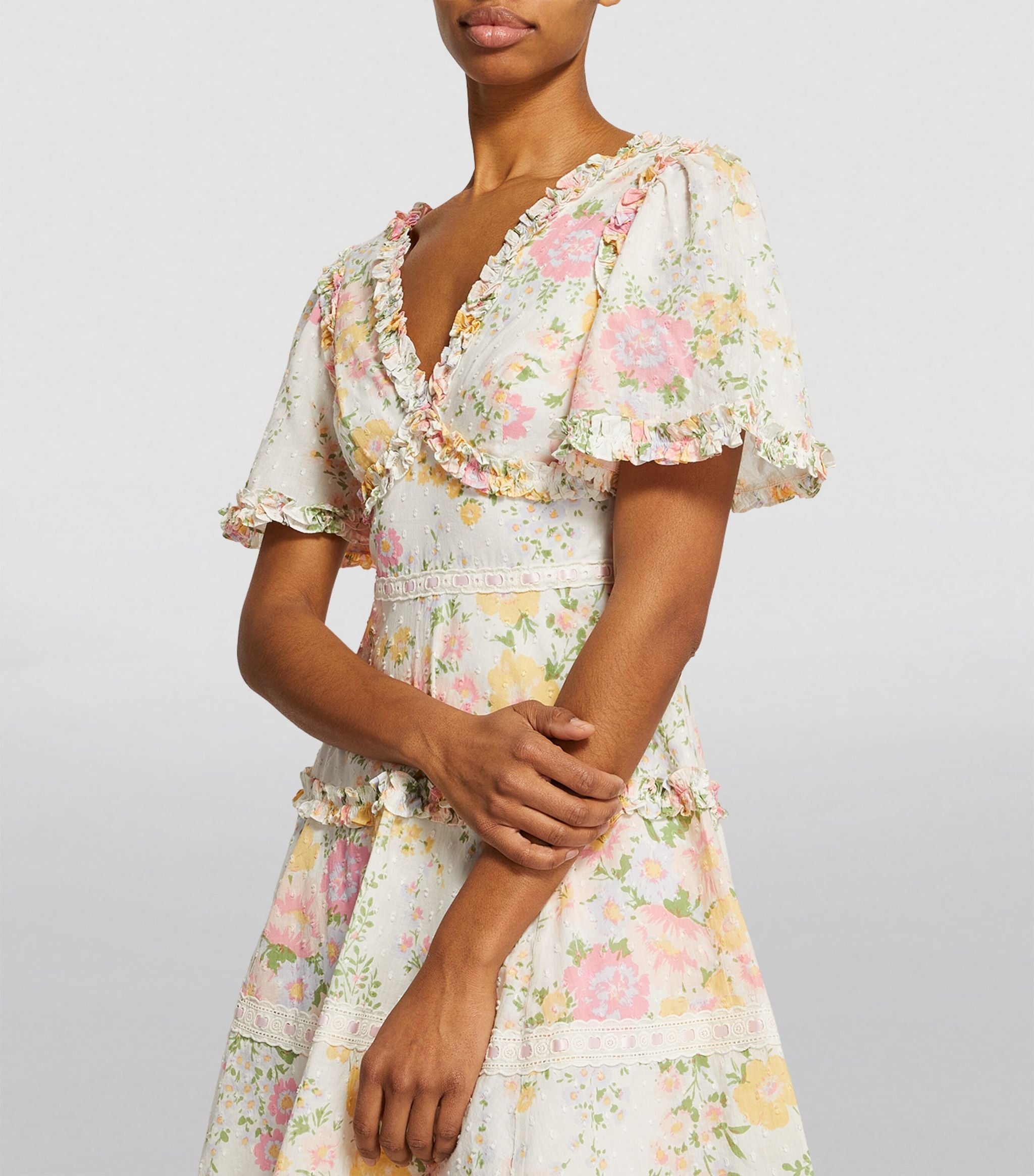 Tiered Floral Mini Dress GOODS Harrods   